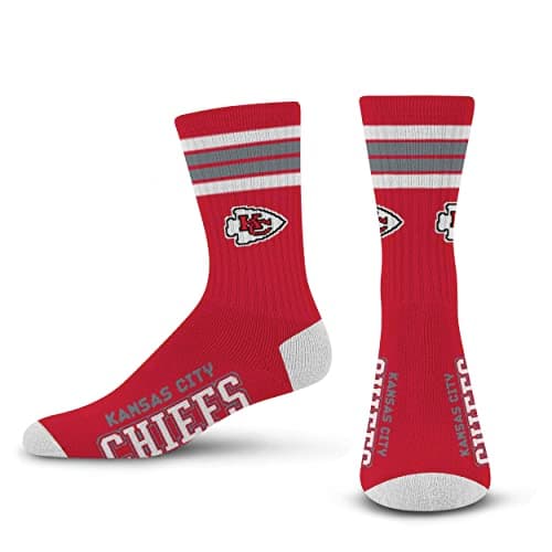 Kansas City Chiefs 4 Stripe Crew Socks