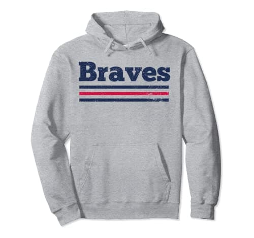 Retro Braves Three Stripe Hoodie