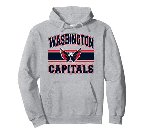 Washington Capitals Stripe Gray Hoodie - Gift idea for NHL