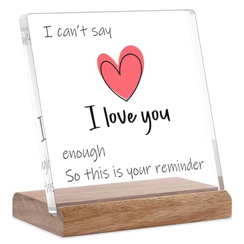 Keepsake Acrylic Plaque 'I Love You'