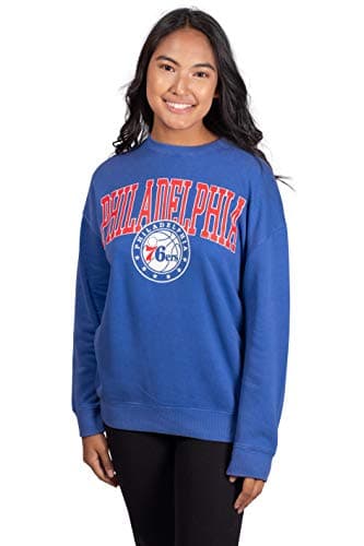 Women's 76ers Oversized Pullover Sweatshirt