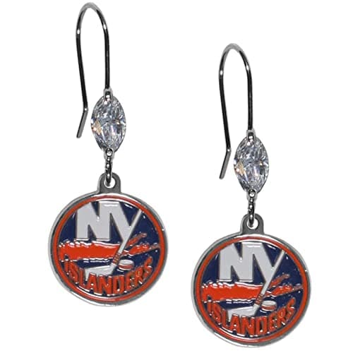 New York Islanders Crystal Dangle Earrings