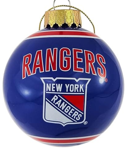 New York Rangers Glass Ball Ornament