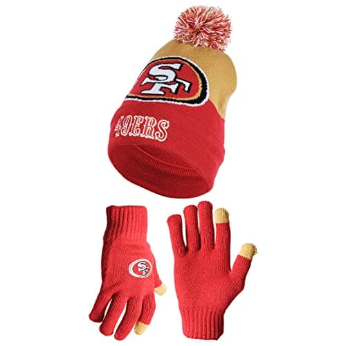 San Francisco 49ers Winter Beanie and Gloves Set