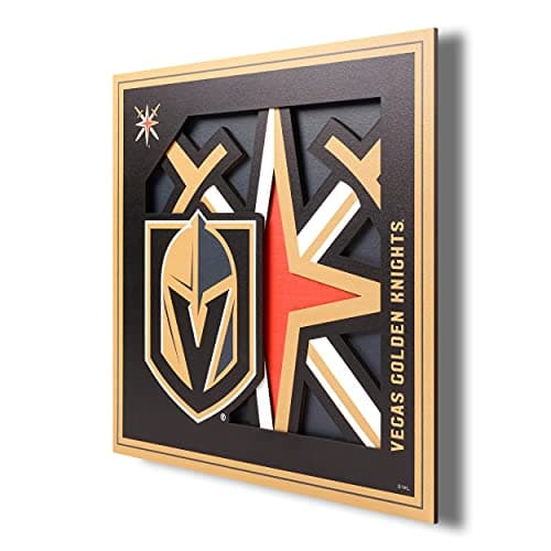 Vegas Golden Knights 3D Logo Wall Art