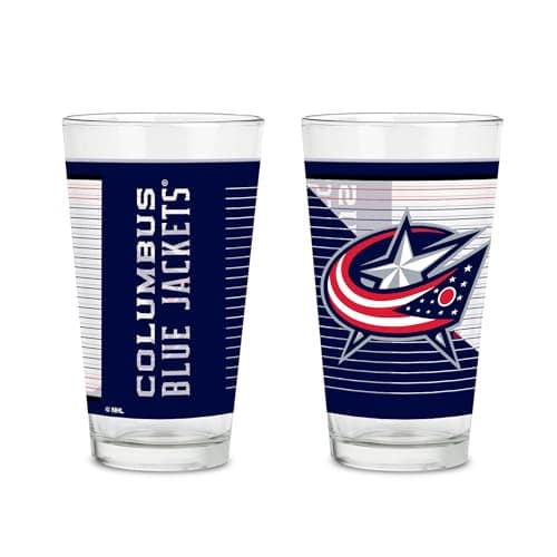 Columbus Blue Jackets Pint Glasses, Set of 2