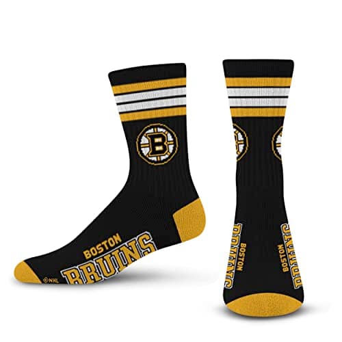 Boston Bruins 4 Stripe Crew Socks