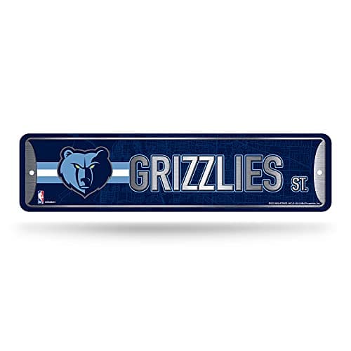 Memphis Grizzlies Metal Street Sign