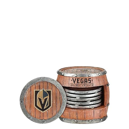 Vegas Golden Knights Barrel Coasters Set