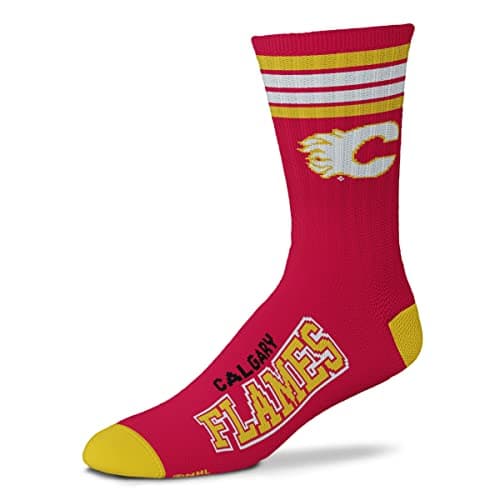 Calgary Flames Stripe Crew Socks