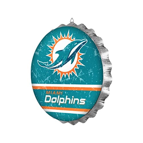 Miami Dolphins Bottle Cap Wall Sign