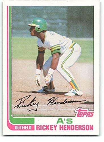 1982 Topps Rickey Henderson Oakland Athletics Card