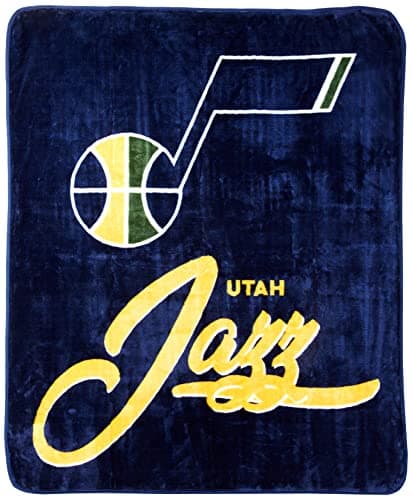 Utah Jazz Raschel Throw Blanket