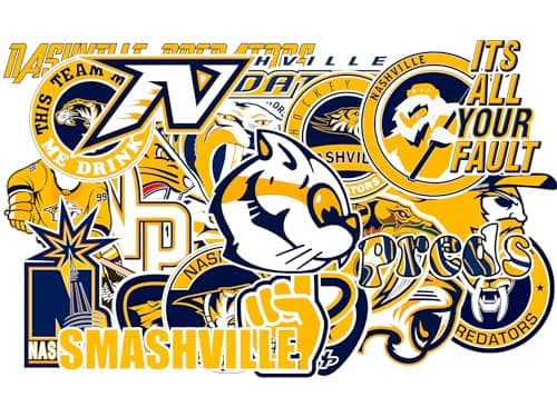 Nashville Predators Hockey Stickers 25-Pack