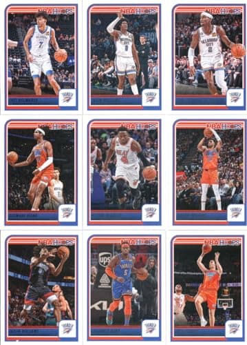 Oklahoma City Thunder 2023-24 Hoops Team Card Set