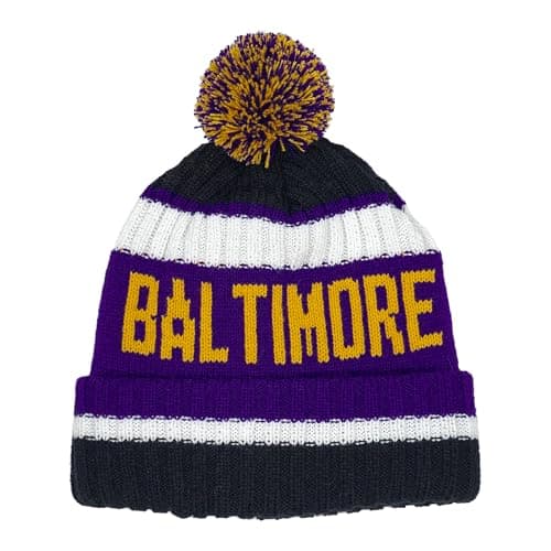 Baltimore Ravens Pom Knit Beanie