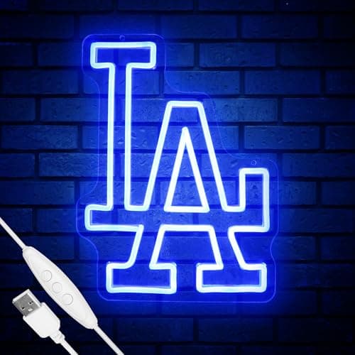 LA Baseball Team Neon Sign