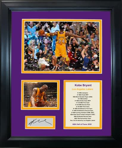 Kobe Bryant Hall of Fame Signature Photo Collage