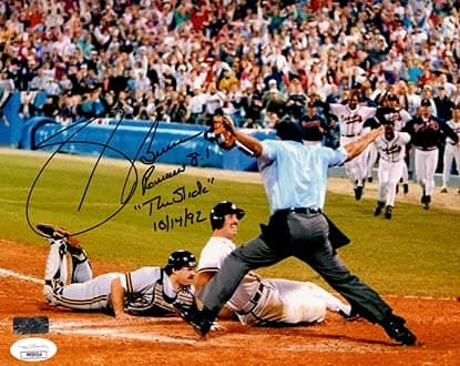 Sid Bream Autographed "The Slide" Photo