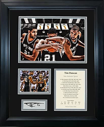 Framed Tim Duncan Hall of Fame Photo Collage