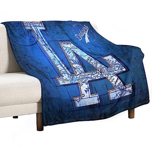 Los Angeles Baseball Flannel Blanket