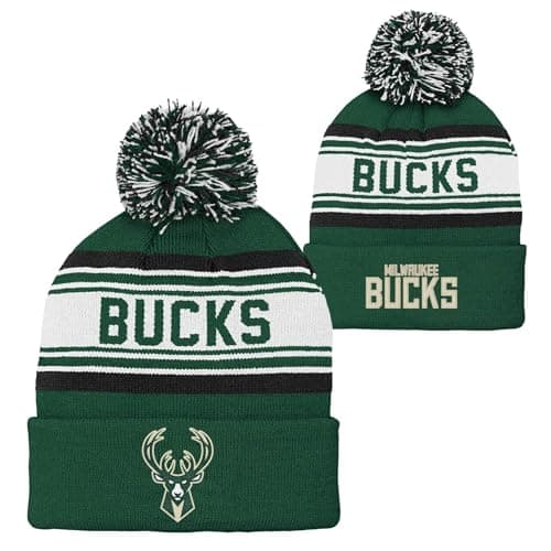 Milwaukee Bucks Youth Cuffed Pom Beanie