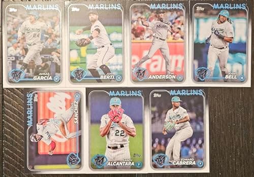 Miami Marlins 2024 Topps Card Set