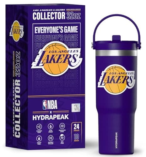 Los Angeles Lakers 32oz Stainless Steel Tumbler with Straw