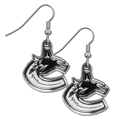 Vancouver Canucks Chrome Dangle Earrings