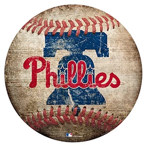 Phillies Baseball Shaped Sign