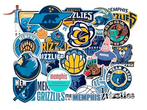 Memphis Grizzlies Basketball Sticker Set