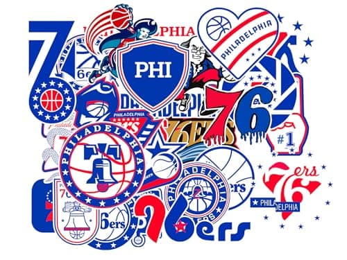 Philadelphia 76ers Basketball Stickers - 25 Pack