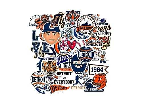 Detroit Tigers Baseball Stickers Set