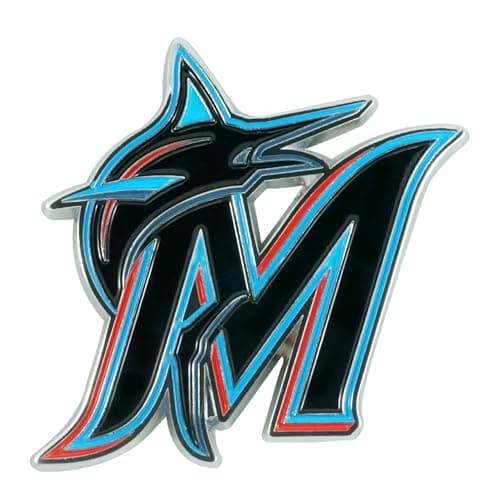 Miami Marlins 3D Metal Auto Emblem