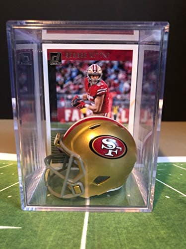 San Francisco 49ers Helmet Shadowbox with George Kittle Card