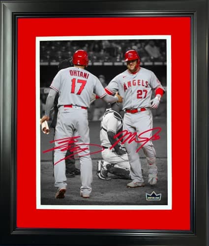 Ohtani & Trout Engraved Signature Photo