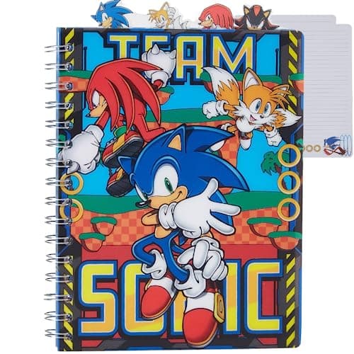 Sonic tabbed journal notebook