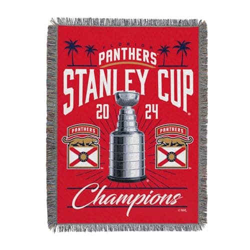 Florida Panthers 2024 Stanley Cup Champions Tapestry Blanket