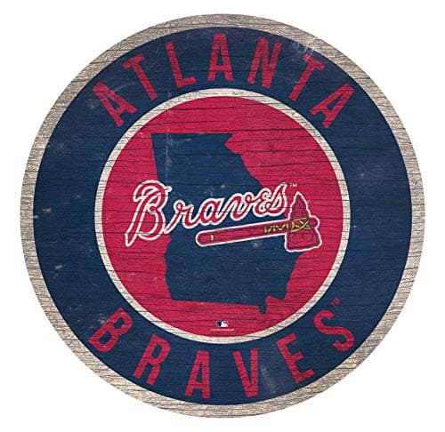 Braves Circle Wood Sign