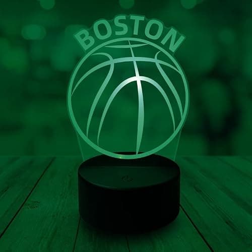 Boston Celtics 3D Basketball Night Light