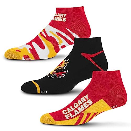 Calgary Flames Camo Ankle Socks 3-Pack