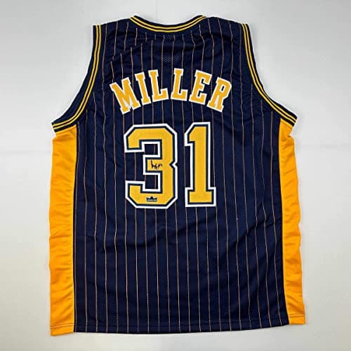 Reggie Miller Autographed Jersey Reprint