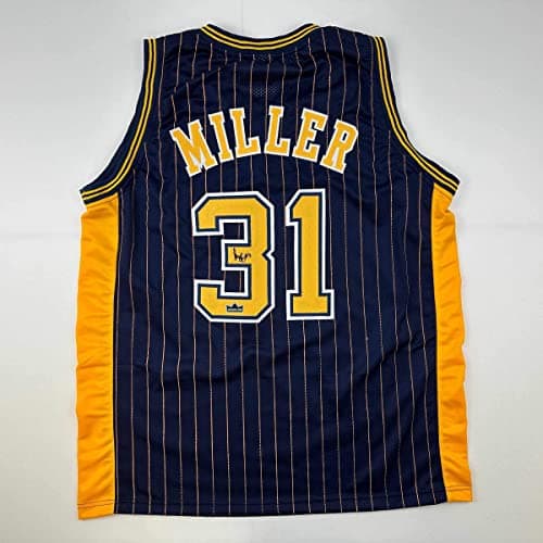 Reggie Miller Autographed Jersey Reprint