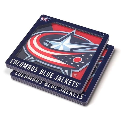 Columbus Blue Jackets 3D Logo Coasters