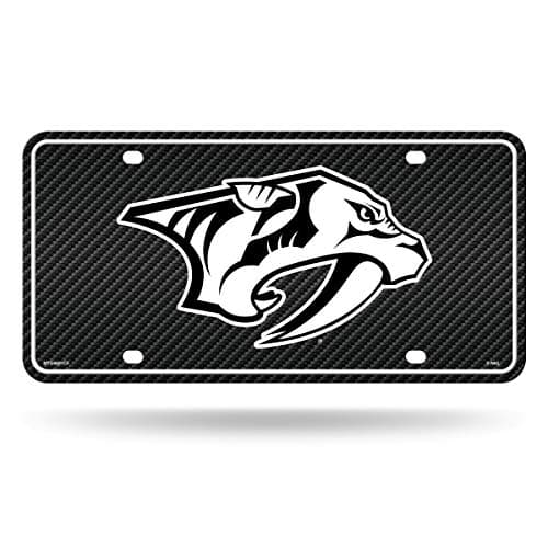 Nashville Predators Carbon Fiber Auto Tag