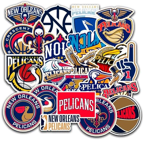 New Orleans Pelicans Basketball Sticker Set