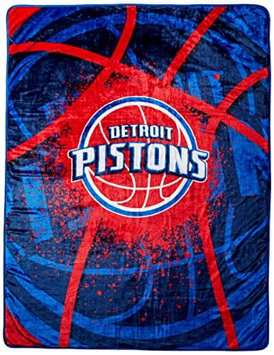 Detroit Pistons Raschel Throw Blanket