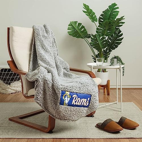 Los Angeles Rams Big Logo Sherpa Blanket