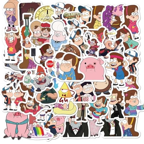 Gravity Falls Cartoon Stickers, 50-Pack