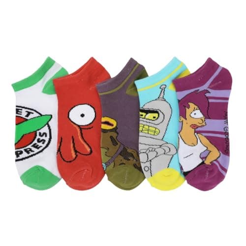 Bioworld Futurama 5-Pack Women’s Ankle Socks
